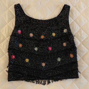 Vintage 1960s Sequin and Beaded Top